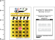 Wallet Size SAFETY Program GOLD Card